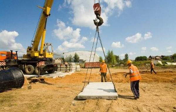 Монтаж дорожных плит