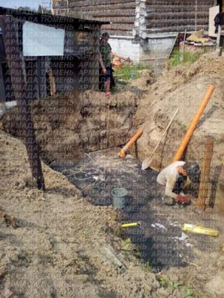 Монтаж септиков из металла