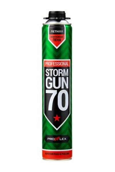 Монтажная пена STORM GUN 70 PROFFLEX профессиональная (Сезон применения:Летний)