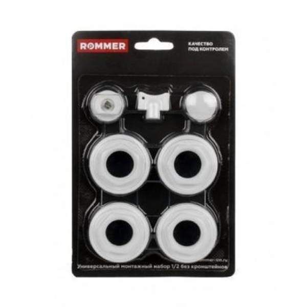 Монтажный комплект для радиатора Rommer 1/2" универсальный