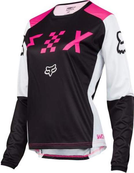 Мотоджерси женская Fox Switch Womens Jersey Black/Pink XL (19465-285-XL)