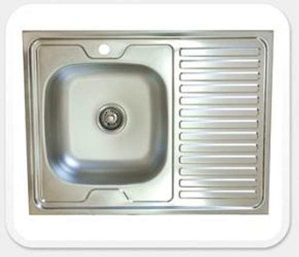 Мойка для кухни накладная KromRus 800х600х0,6мм левая код A002354