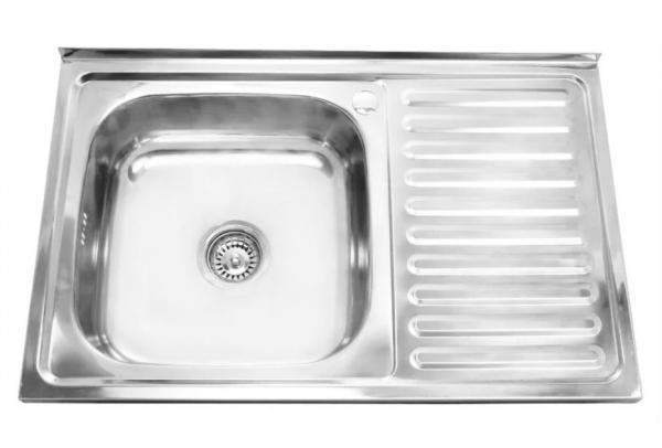 Мойка для кухни накладная Milani 800х500х0,8мм левая код A002601