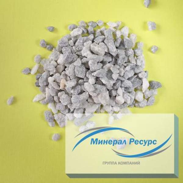 Мраморный щебень светло-серый 5-10 мм