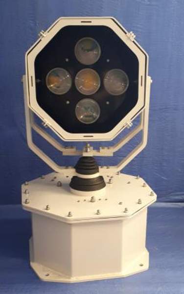 МСПЛ-МН-400LED (12в-250в, 50Вт) - Судовой светодиодный поисковый прожектор с дистанционным управлением.