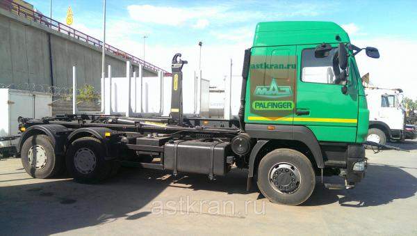 Мультилифт контейнеровоз с КМУ PALFINGER на шасси МАЗ 6312С9 Евро-5