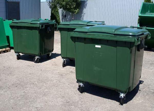 Мусорный контейнер уличный пластиковый 1100. Евроконтейнер.