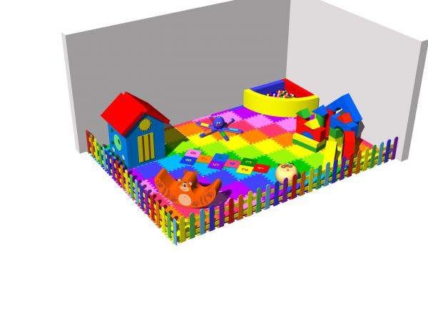 Мягкая игровая площадка - 17,5 м2