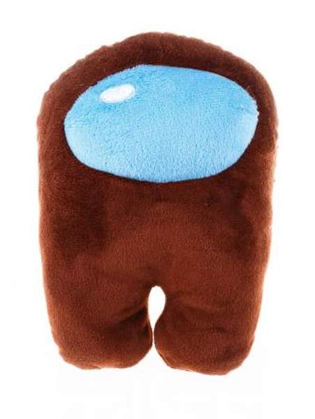 Мягкая игрушка Among Us, 20см, из велюра, коричневого цвета Brown с наполнением из Holofiber
