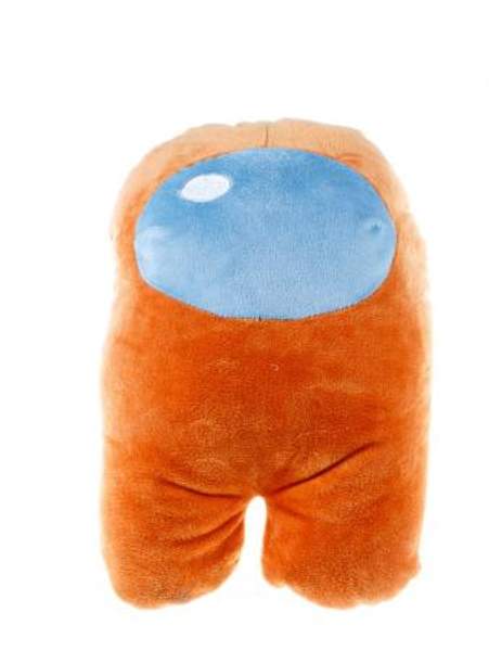 Мягкая игрушка Among Us, 30см, из велюра, оранжевого цвета Orange с наполнением из Holofiber