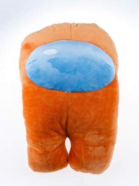 Мягкая игрушка Among Us, 40см, из велюра, оранжевого цвета Orange с наполнением из Holofiber Антистресс Амонг