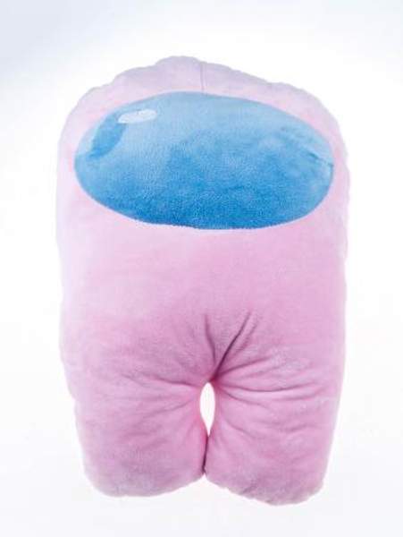 Мягкая игрушка Among Us, 40см, из велюра, розового цвета Pink с наполнением из Holofiber Антистресс Амонг Ас