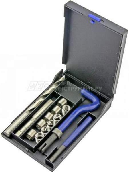 Набор для восстановления резьбы (вставки M12x1.25, длина 16.3мм, 10шт) 14 предметов