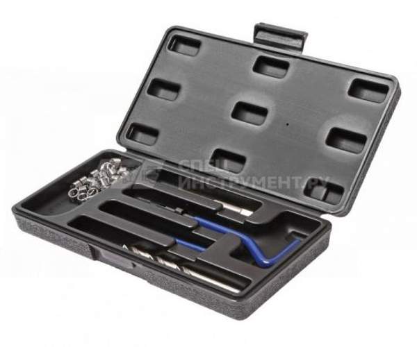 Набор для восстановления резьбы (вставки M14x1.25, длина 12.4мм, 5шт) 9 предметов