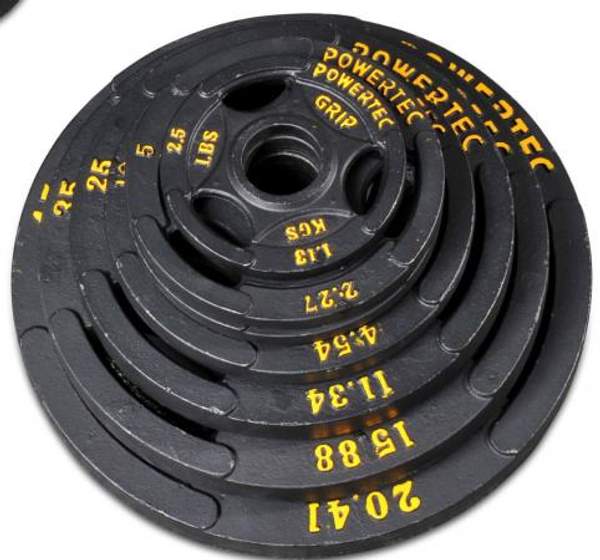 Набор олимпийских дисков для тренажеров Powertec 255 LBS (115,68 кг) 51 мм