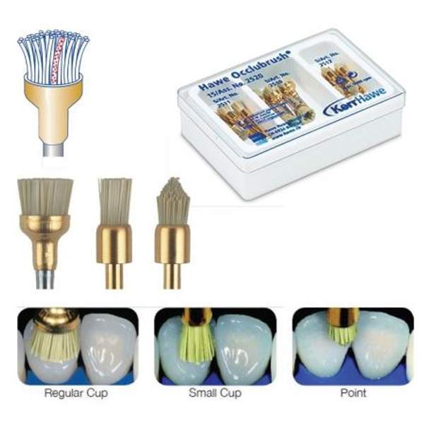 Набор щеточек Occlubrush золотые - для у/н 1 шт.разные формы c карбидом кремния
