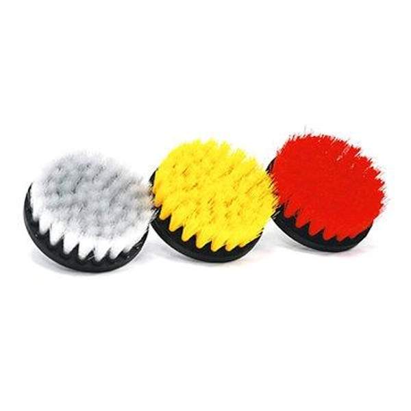 Набор щеток-насадок на шуруповерт для уборки интерьера 3 шт