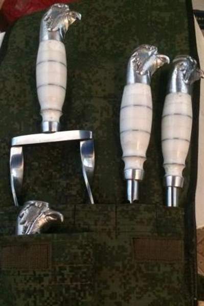 Набор шампуров подарочный "Белый орел" из 11 предметов