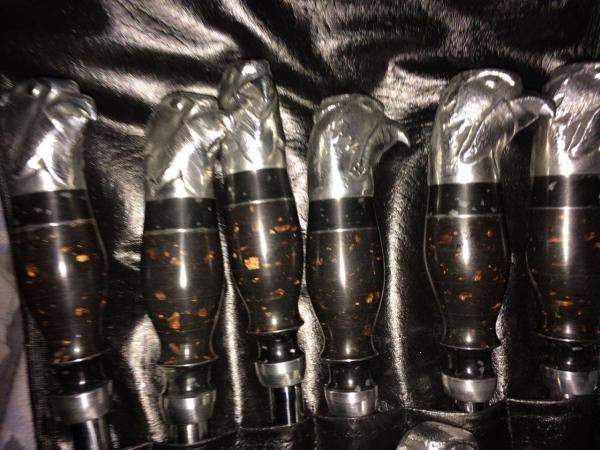 Набор шампуров подарочный "Черный орел"