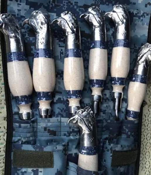 Набор шампуров подарочный "Изумрудные орлы"