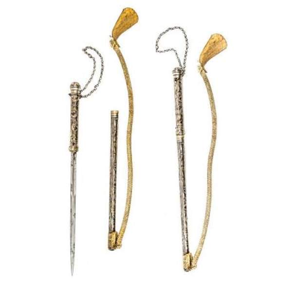 Нагайка с серебряной рукоятью и скрытым стилетом