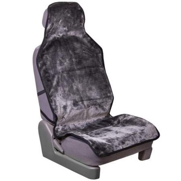 Накидка сиденья меховая искусственный мутон SKYWAY ARCTIC серый соты 2 предмета