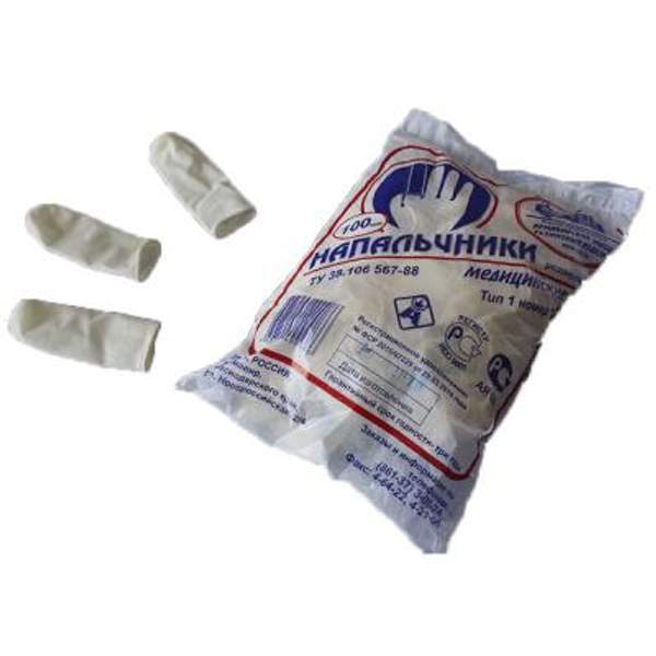 Напальчник резиновый медицинский (100шт)