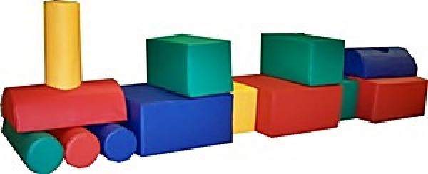 Напольный игровой конструктор Поезд из 14 элементов