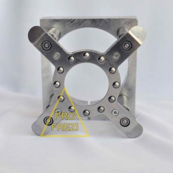 НАСАДКА ПРИЖИМ ДЛЯ ШПИНДЕЛЯ (ОСНОВАНИЕ МЕТАЛЛИЧЕСКОЕ СО СТАЛЬНЫМИ РОЛИКАМИ) D шпинделя 100