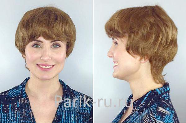 НАТУРАЛЬНЫЙ ПАРИК НА СЕТКЕ 0815