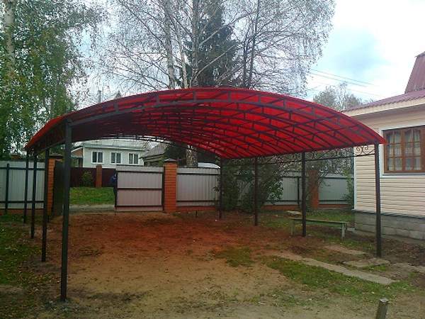 Навес арочный с усиленной фермой