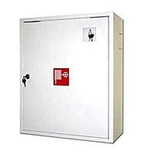 Навесной закрытый пожарный шкаф ШПК-310 НЗБ белый