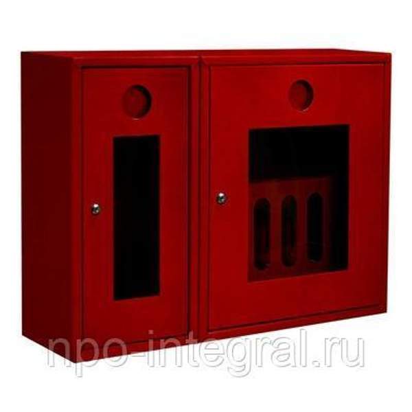 Навесной закрытый пожарный шкаф ШПК-315 НОК красный
