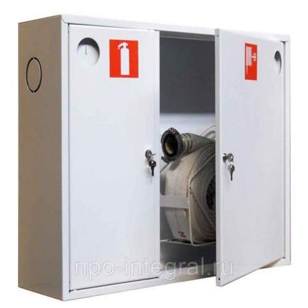 Навесной закрытый пожарный шкаф ШПК-315 НЗБ белый