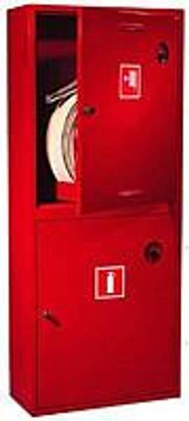 Навесной закрытый пожарный шкаф ШПК-320 НЗК красный