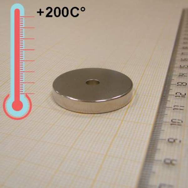 Неодимовый магнит D30xd5x5 мм., N35EH