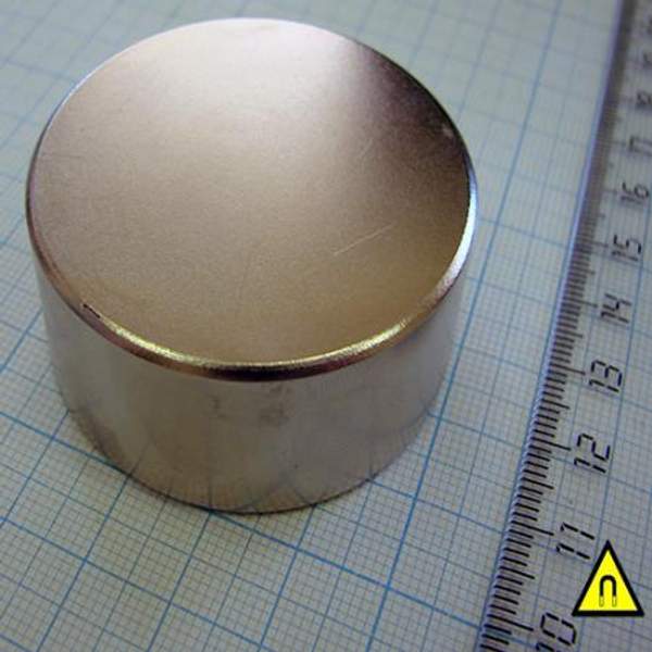 Неодимовый магнит диск 50х20 мм, N35