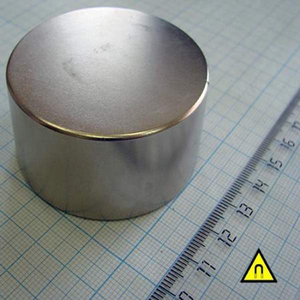 Неодимовый магнит диск 55х25 мм, N35
