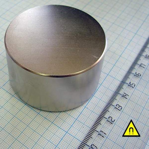 Неодимовый магнит диск 60х30 мм, N35