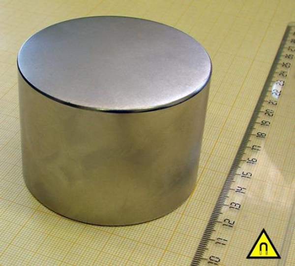 Неодимовый магнит диск 70х50 мм, N35