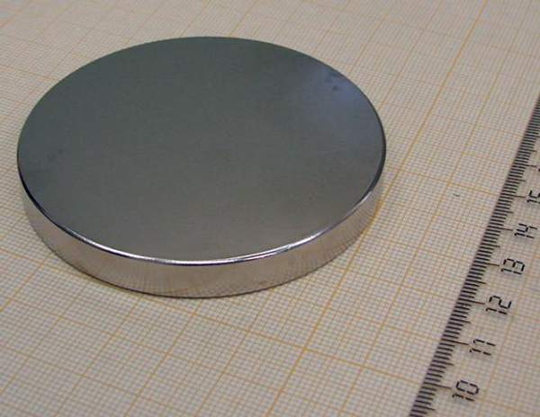 Неодимовый магнит диск 70х8,5 мм, N35