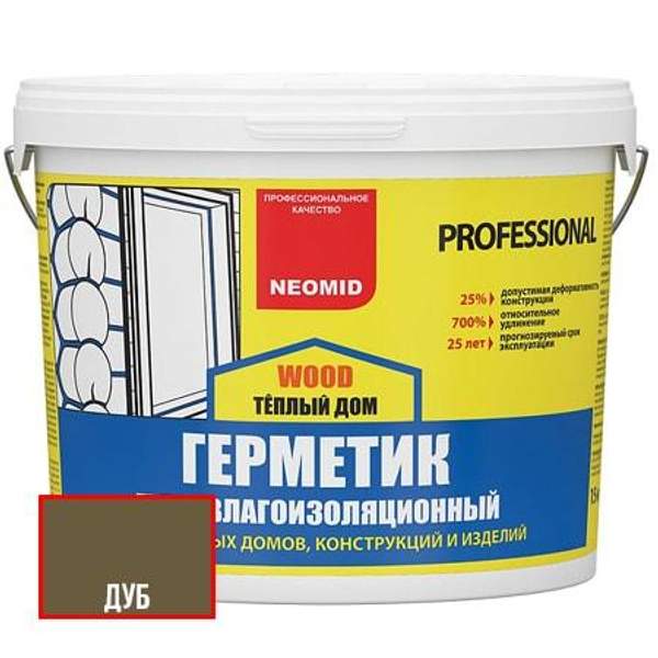 Neomid Герметик строительный "NEOMID Professional" (15 кг.) ведро (ДУБ)
