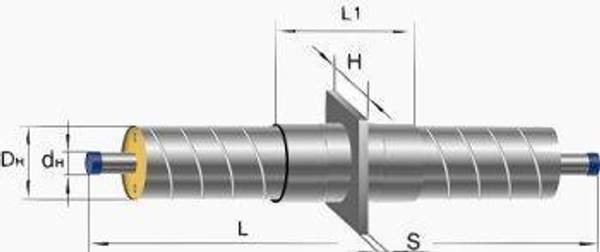 Неподвижные опоры ППУ в оцинкованной оболочке
