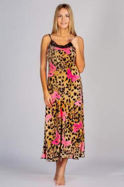 Ночная сорочка Экзо-Баттерфляй длинная фуксия