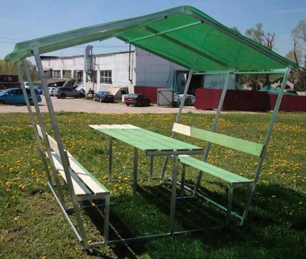 Новые садовые беседки со столиком и лавкой