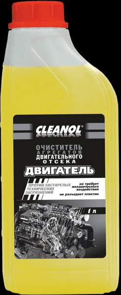 Очиститель двигателя "ДВИГАТЕЛЬ" (1л) Cleanol