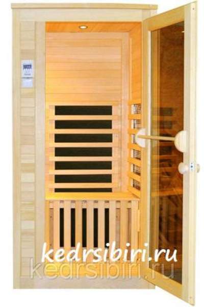 Одноместная ИК сауна.(карбон)(90/90/200)