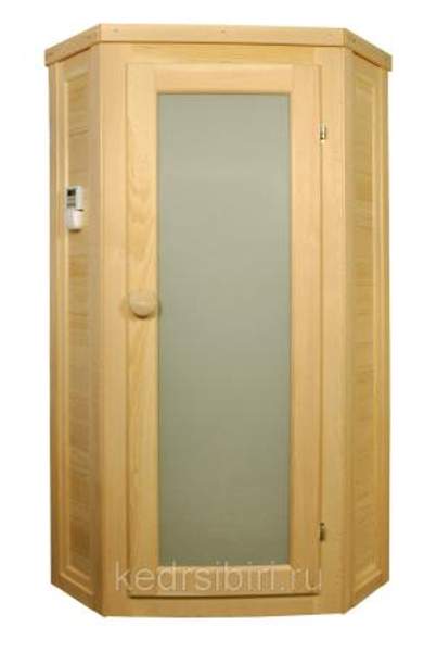 Одноместная Угловая ИК сауна.(карбон)(90/90/200)