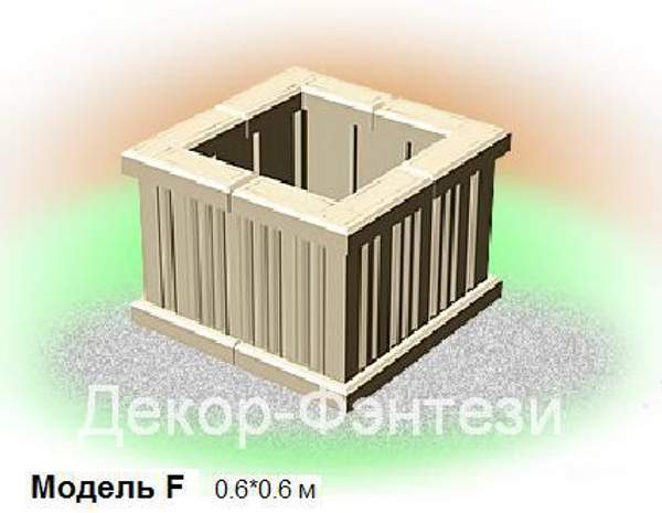 Ограждение для клумб сборное модель F 0,6*0,6 м