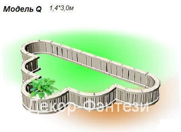 Ограждение для клумб сборное модель Q 2,4*3,3 м